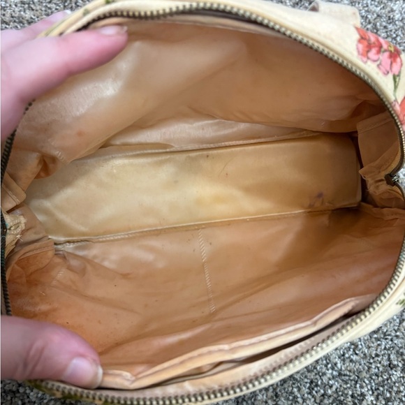 Vintage 70’s Floral Tote / Cosmetic Bag With Zipper Closure GVC Cottagecore Boho - Picture 5 of 8